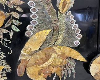 Asian Marquetry inlaid Mother of Pearl Cabinet