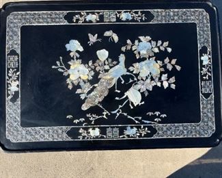 Japanese Inlaid Mother of Pearl Chow Chow Table