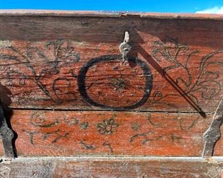 Antique Dome Top Iron Bound Sea Chest