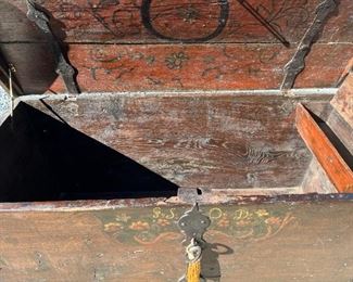 Antique Dome Top Iron Bound Sea Chest