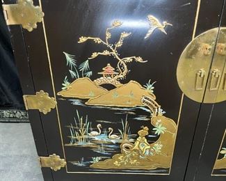 Vintage Japanese Lacquer Cabinet