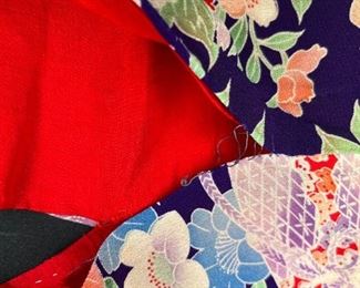 Vintage Floor Length Silk Floral Kimono