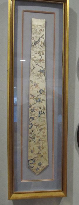 Chinese Silk Embroidered Obi 19th century