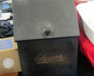 antique sugar box metal