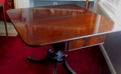 1890-1900's Mahogany Game Table with label.