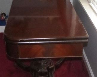 1890-1900's Mahogany Game Table with label.