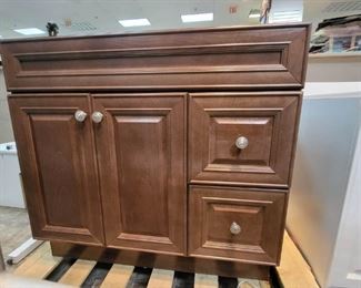 36" Brown Vanity without top New and Assembled! 
