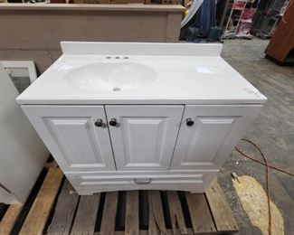 36" White Vanity with Top 