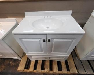30" White Vanity with top 