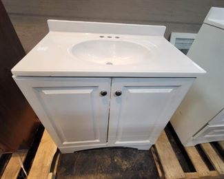 30" White Vanity with top 