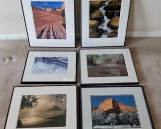 Six Frammed Signed Photos