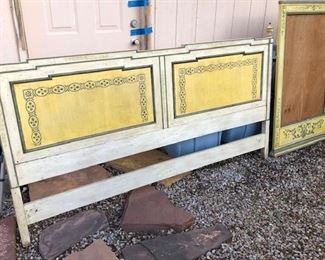 Italian King Headboard and Mirror Frame 