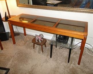Danish Modern Sofa Table Teak K.T.N.I. 378 Denmark 52x18x23". $175