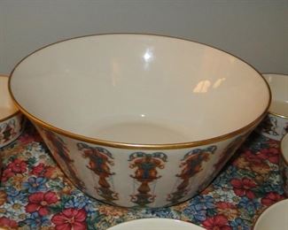 Lenox Lido patter bowl with 7 small bowls $30