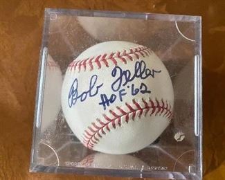 Autographed Bob Feller baseball