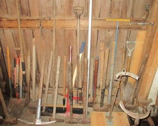 Sledge hammers and yard tools