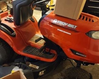 Troy Built 42" 18hp riding Mower. Excellent condition. Comes with new blade belt, not yet installed.