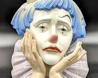 Lladro Porcelain Clown Bust Sculpture #5129
