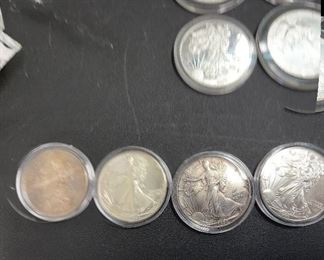 Silver dollar circulated coins 