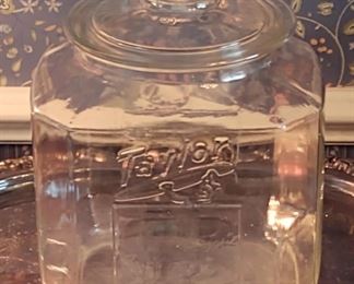 Antique Taylor Biscuit Jar