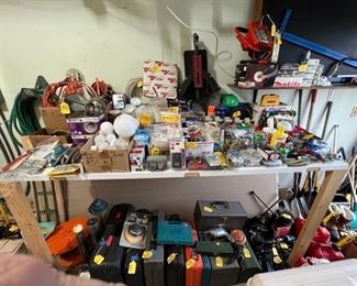 Powertools, Craftsman Tool Boxes with Tools, Lightbulbs, Extension Cords, Light Timers and so Much More