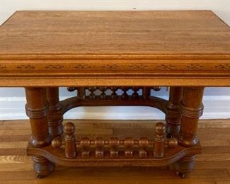 Antique Eastlake oak table