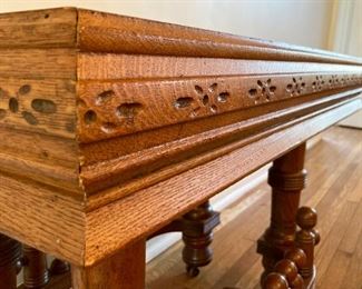 Antique Eastlake oak table