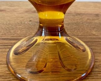 MCM amber swung vase