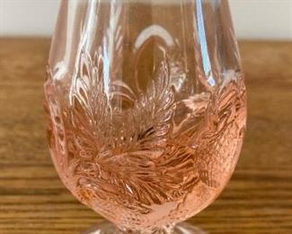 Fenton pink swung Strawberry glass vase