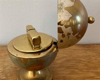 Vintage brass globe lighter