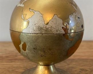 Vintage brass globe lighter