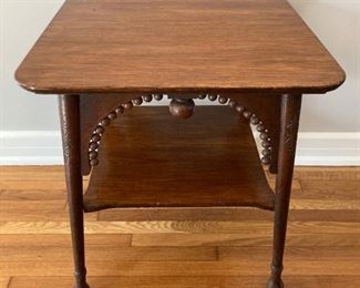 Antique oak Midwest side table
