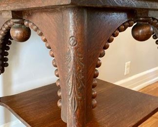 Antique oak Midwest side table