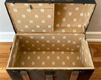 Antique dome top steamer trunk