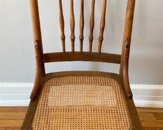 Vintage cane bottom chair