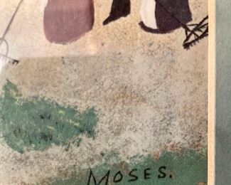 Framed Grandma Moses "Thunderstorm"