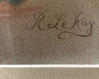 Framed R. Le Roy Strawberry print