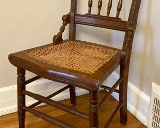 Vintage cane bottom chair
