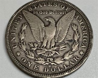 1882 Morgan silver dollar