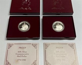 1990 George Washington 90% silver commemorative half dollar