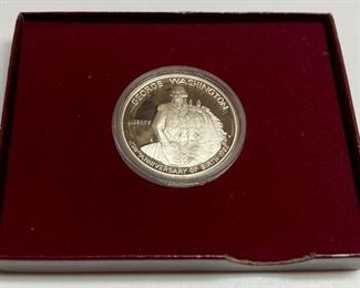 1990 George Washington 90% silver commemorative half dollar
