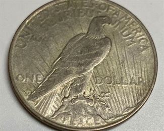 1927 Liberty Peace silver dollar, Denver mint, fine