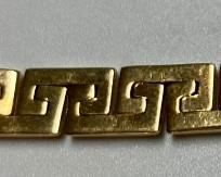 Greek Meander 750 (18k) gold necklace (26.3 g) and earrings (2.6 g)