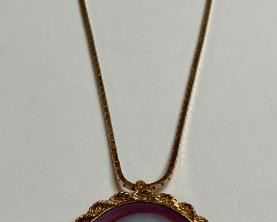 14k gold cameo necklace