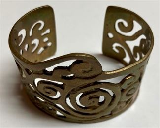 Brass cuff bracelet