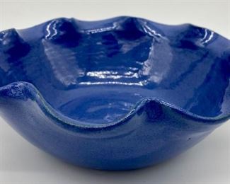 ByBee blue ruffle rim large bowl