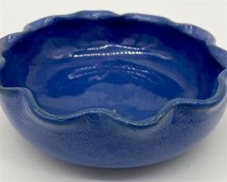 ByBee blue ruffle rim small bowl