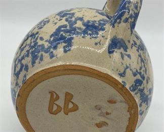 ByBee blue spongeware pitcher