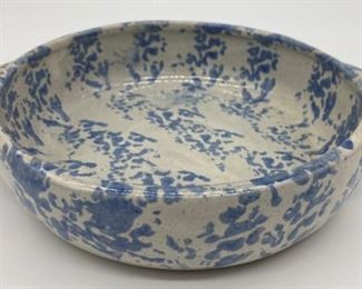 ByBee blue spongeware casserole dish