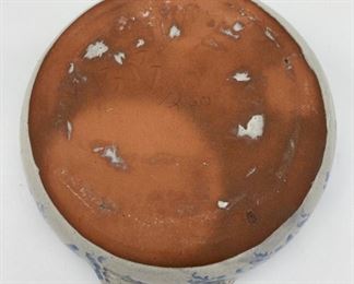 Bybee blue spongeware casserole dish